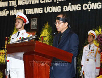 [ẢNH] Lễ truy điệu nguyên Chủ tịch nước, Đại tướng Lê Đức Anh tại Nhà tang lễ Quốc gia