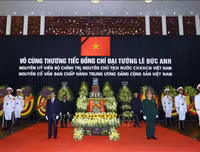 [ẢNH] Lễ truy điệu nguyên Chủ tịch nước, Đại tướng Lê Đức Anh tại Nhà tang lễ Quốc gia