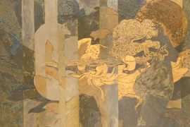 Tác phẩm sơn mài của họa sĩ Nguyễn Nghĩa Dậu