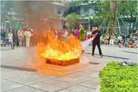 Trên 655 học viên trải nghiệm, tập huấn nghiệp vụ, xử lý tình huống cháy giả định