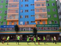 [ẢNH] Đội nắng luyện tập, chờ ngày tranh tài giải bóng đá học sinh Hà Nội 2018