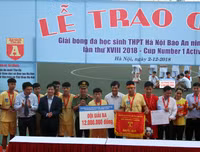 [ẢNH] Toàn cảnh lễ trao giải trận chung kết giải bóng đá học sinh THPT Hà Nội 2018