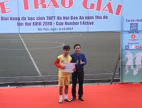 [ẢNH] Toàn cảnh lễ trao giải trận chung kết giải bóng đá học sinh THPT Hà Nội 2018
