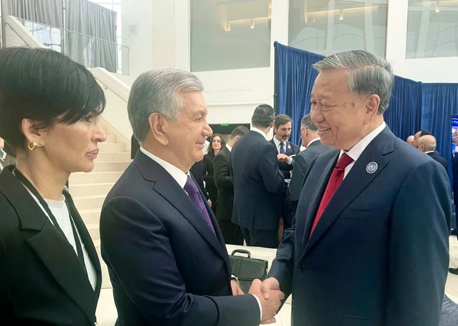 Tổng Bí thư gặp lãnh đạo các nước nhân dịp dự cuộc họp Hội đồng Hòa bình về Gaza