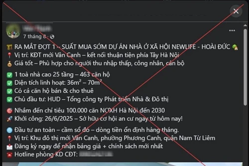 Xử phạt các trường hợp rao bán 'suất ngoại giao', 'suất nội bộ' nhà ở xã hội trên địa bàn Hà Nội