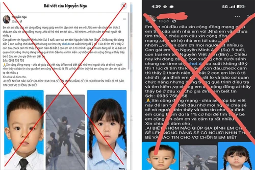 Thông tin 2 trẻ em bị bắt cóc tại phường Vĩnh Tuy, Hà Nội là sai sự thật