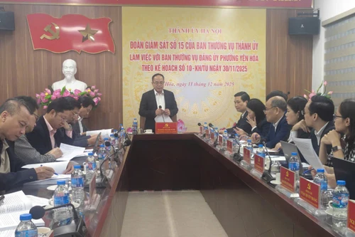 Đoàn Giám sát số 15 của Thành ủy làm việc với phường Yên Hòa: Lấy sự hài lòng của nhân dân làm thước đo