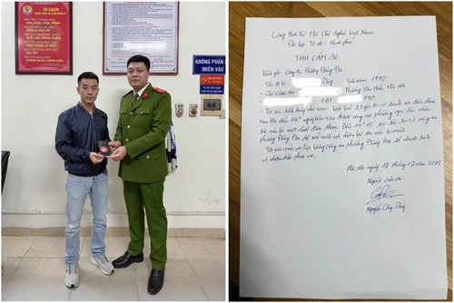 Công an phường Đống Đa trao trả tài sản cho người đánh rơi
