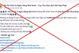 Cảnh báo trang facebook giả mạo Bộ Tài chính hỗ trợ lấy lại tiền bị lừa