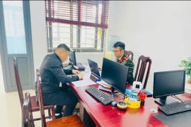 Công an xã Thường Tín xử phạt trường hợp đăng tin sai sự thật lên mạng xã hội