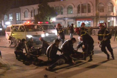 Diễn tập cứu hộ, cứu nạn tình huống tai nạn do chen lấn, xô đẩy trong đám đông