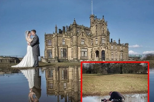 Bộ ảnh cưới khiến người xem "ngã ngửa" về thực tế phũ phàng