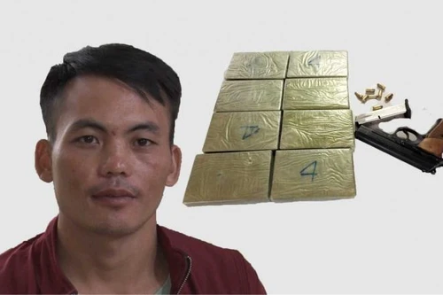 Thủ súng đạn, vận chuyển liên tỉnh 8 bánh heroin 
