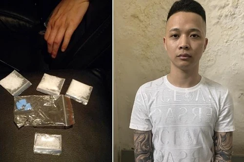 Lộ ma túy trong ví của nam thanh niên xăm kín hai tay