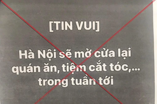 Đăng tin "Hà Nội mở cửa hàng quán, tiệm cắt tóc...", một người phụ nữ bị phạt 7,5 triệu đồng