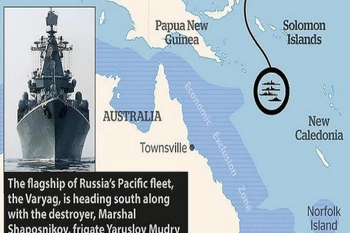 Australia điều máy bay, tàu chiến giám sát đội tàu chiến Nga