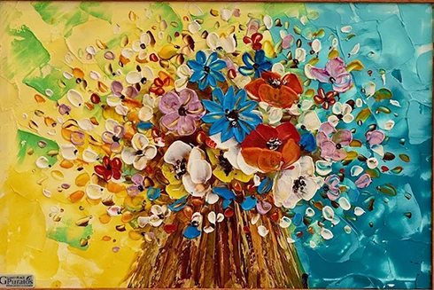 [ẢNH] Những bức tranh nghệ thuật được "vẽ" bằng nguyên liệu khác lạ