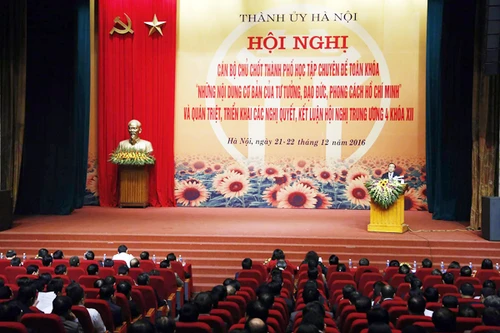 Cán bộ chủ chốt Hà Nội học tập quán triệt Nghị quyết, kết luận Hội nghị Trung ương 4