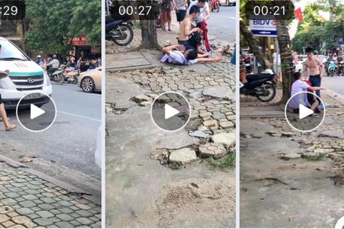 Mâu thuẫn việc trả tiền taxi, nhân viên cơ sở tẩm quất người mù đánh nhau trên phố
