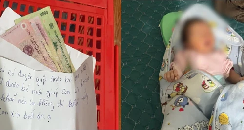 Bé gái sơ sinh bị bỏ rơi trước cổng nhà dân cùng 500.000 đồng và lời nhắn nhờ nuôi hộ