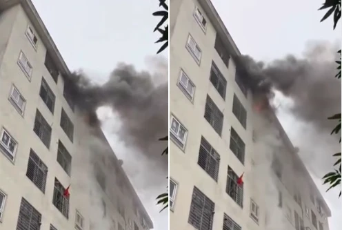 TP. Vinh: Cháy căn hộ chung cư vào ngày vía Thần Tài