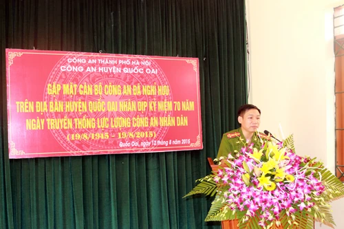 CAH Quốc Oai gặp mặt cán bộ công an hưu trí