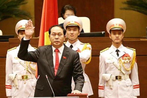 Toàn cảnh nghi thức tuyên thệ của Chủ tịch nước Trần Đại Quang 