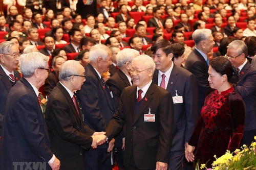 Hình ảnh lãnh đạo Đảng, Nhà nước tại phiên khai mạc Đại hội Đảng XIII