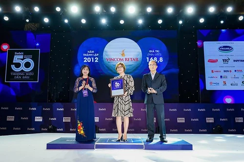 Vincom Retail nhận giải Top 10 thương hiệu dẫn đầu Việt Nam