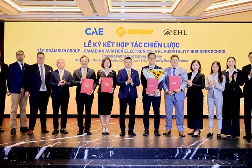Sun Group hợp tác chiến lược với 2 đối tác quốc tế hàng đầu trong lĩnh vực đào tạo hàng không và quản trị khách sạn