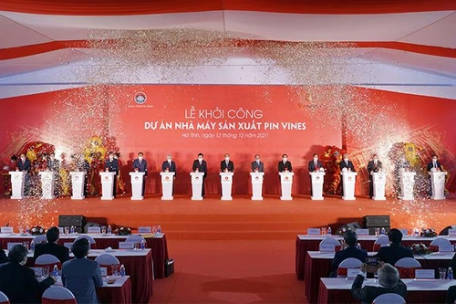 Vingroup khởi công Nhà máy sản xuất pin VinES tại Khu kinh tế Vũng Áng, Hà Tĩnh