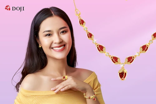 Chào đón 8/3, Doji ra mắt Bộ sưu tập trang sức vàng 24k ‘Nữ hoàng mùa Xuân’