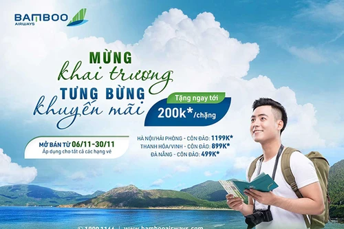 Khai trương các đường bay mới tới Côn Đảo, Bamboo Airways tung ưu đãi cực nóng 