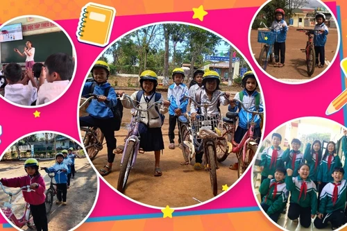 Prudential đồng hành cùng học sinh thực hành kỹ năng tham gia giao thông an toàn