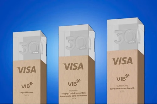 Tăng trưởng chi tiêu thẻ vượt trội, tiên phong công nghệ và đổi mới: VIB nhận 3 giải thưởng từ Visa