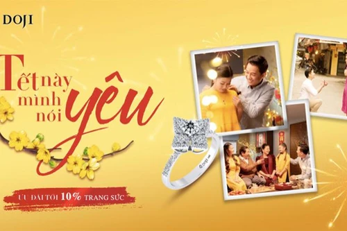 Trang sức DOJI ưu đãi 10% dịp năm mới