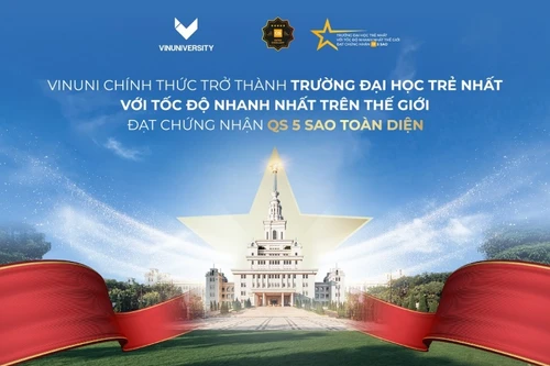 VinUni trở thành đại học trẻ nhất, với tốc độ nhanh nhất thế giới đạt chứng nhận QS 5 sao