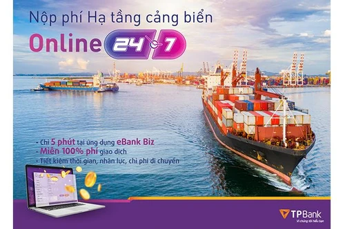 Thêm một ngân hàng triển khai thu phí hạ tầng cảng biển trực tuyến