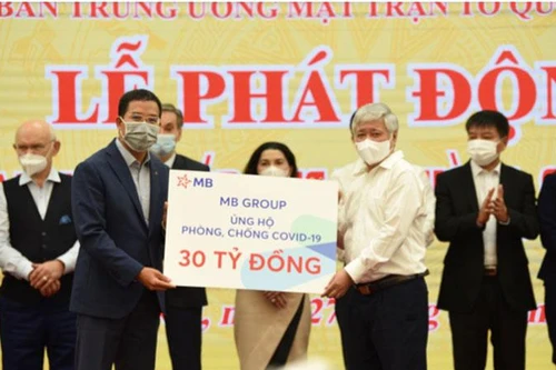 Quỹ mua Vaccine có thêm 30 tỷ đồng ủng hộ từ MB Group