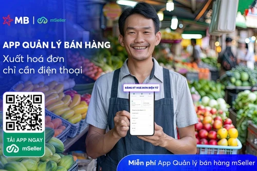 MB chính thức tặng miễn phí: App quản lý bán hàng, xuất hoá đơn điện tử chỉ cần điện thoại