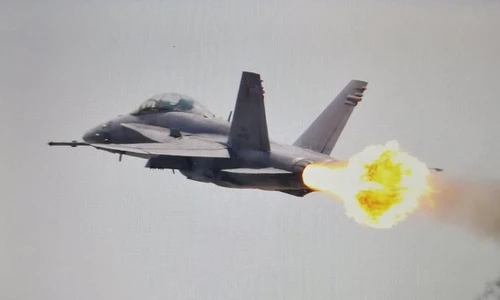 [ẢNH] Chiếc F/A-18D Malaysia bùng lửa sau khi va phải chim