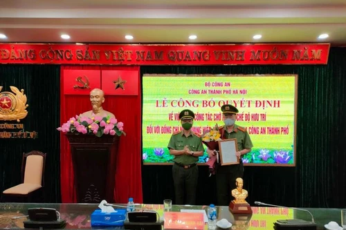 Công bố quyết định nghỉ chờ hưu đối với Chánh Thanh tra Công an Hà Nội