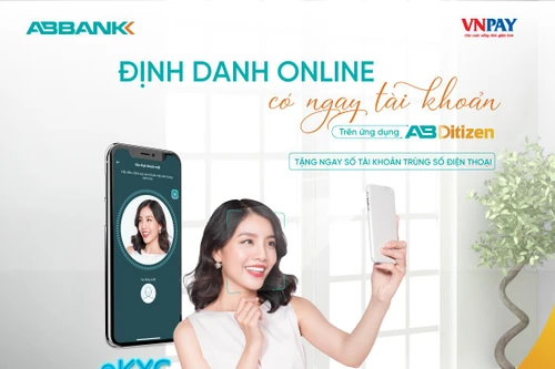 Ngân hàng số AB Ditizen: định danh điện tử nhanh chóng, sở hữu số tài khoản trùng số điện thoại và 0 đồng phí dịch vụ