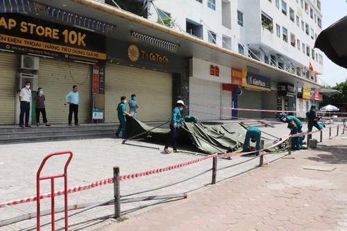 Dỡ phong tỏa tòa chung cư đông dân nhất phường Hoàng Liệt