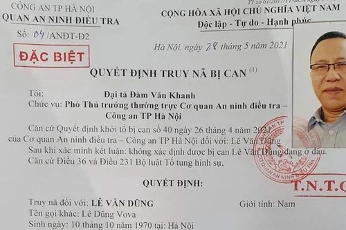 Khởi tố thêm 1 đối tượng trong vụ án liên quan đến Lê Dũng “Vova”