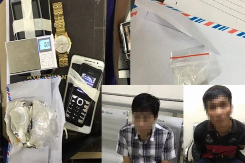 Giáp mặt Công an, cặp tình nhân ném ma túy xuống đất phi tang