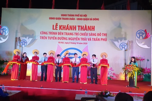 Khánh thành công trình trang trí chiếu sáng trên trục đường Nguyễn Trãi - Trần Phú