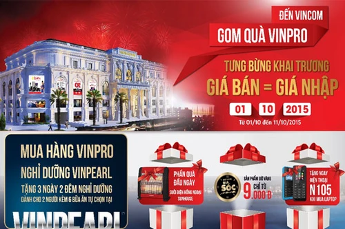 Mua hàng VinPro tặng vé nghỉ dưỡng Vinpearl