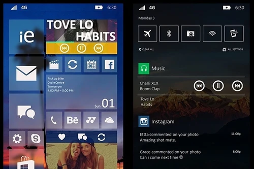 Hình ảnh thực tế chạy thử nghiệm Windows 10 trên điện thoại Lumia