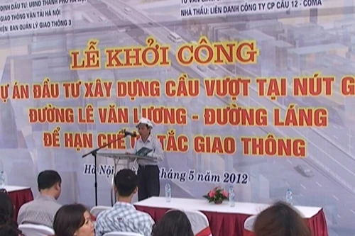 Khởi công cầu vượt Đường Láng – Lê Văn Lương